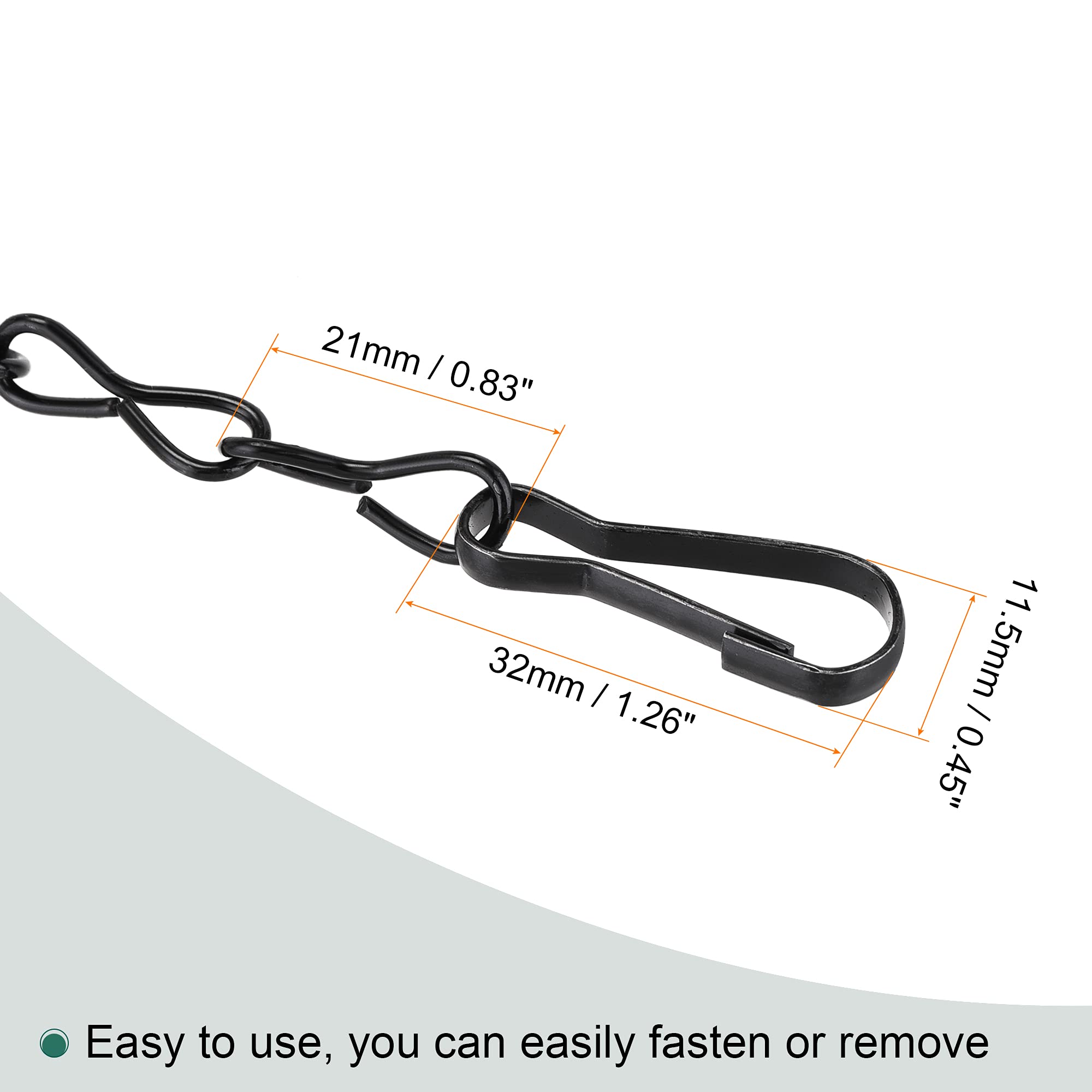 Amazon | MECCANIXITY 吊り下げチェーン 33cm 延長リンク 3点ホルダー